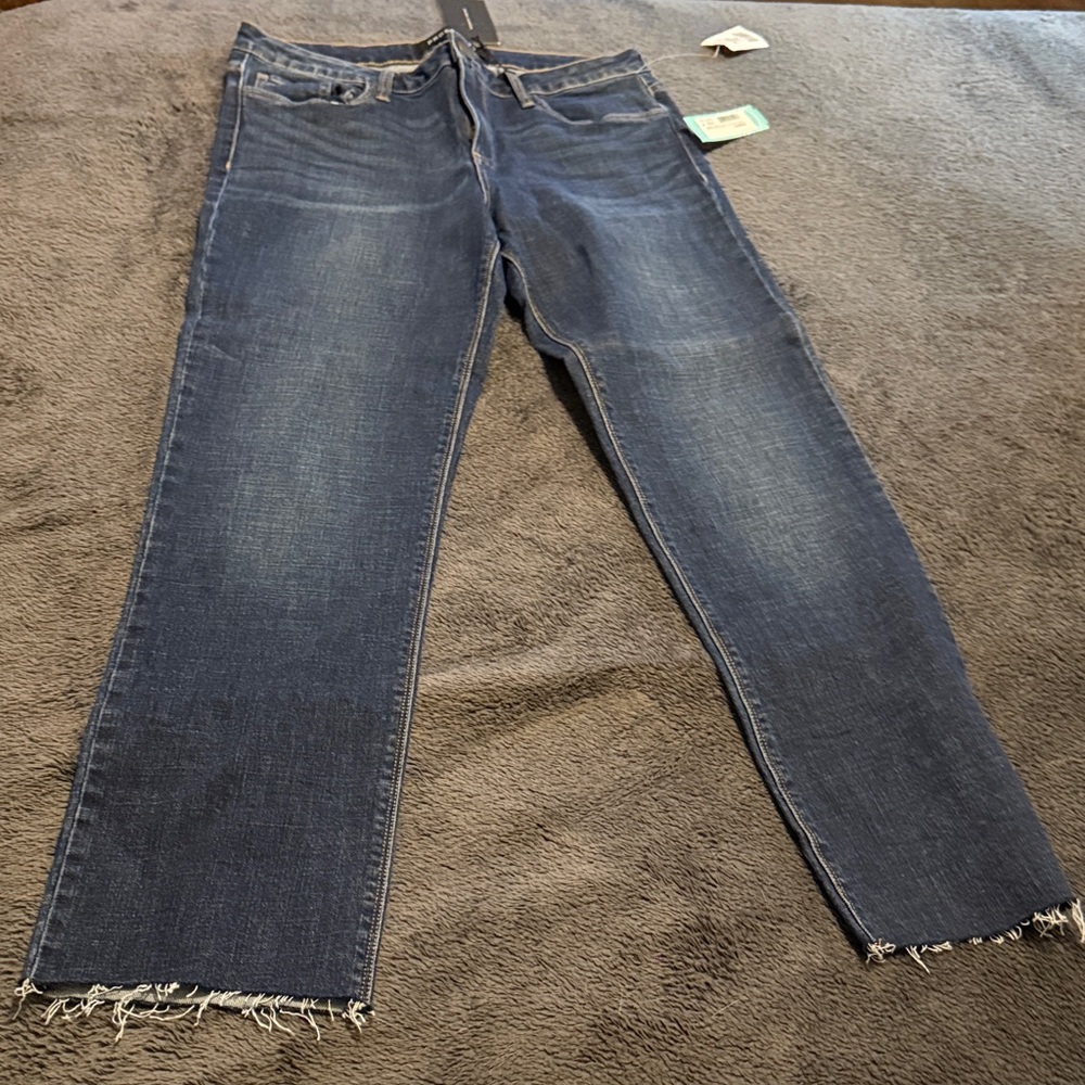 Women's Straight Leg Jeans - Blue